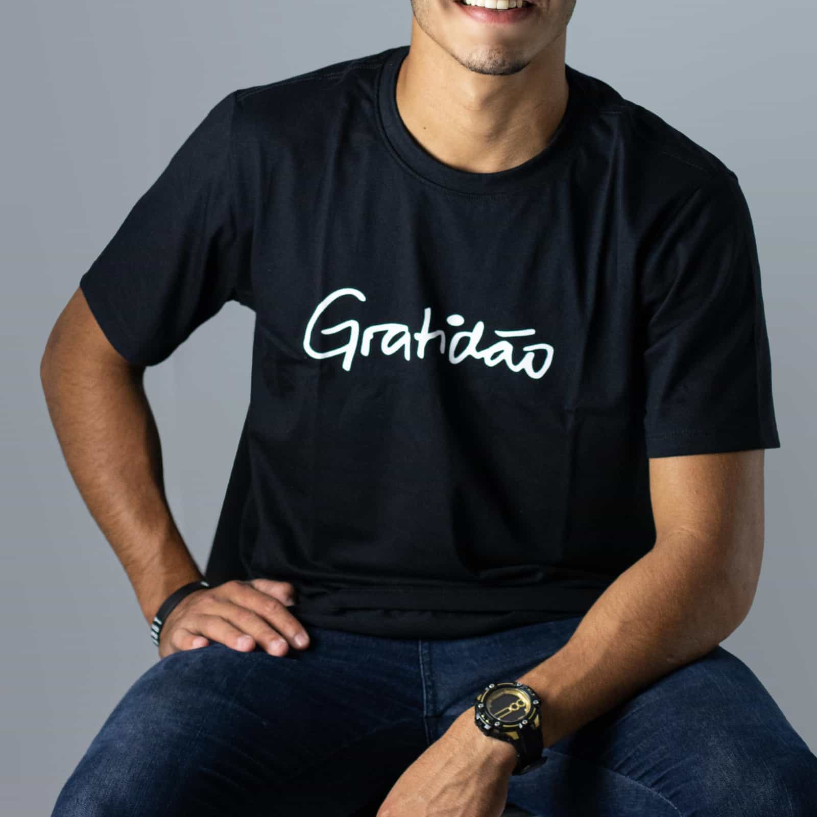 Camiseta Masculina - Gratidão